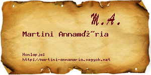 Martini Annamária névjegykártya