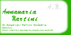 annamaria martini business card